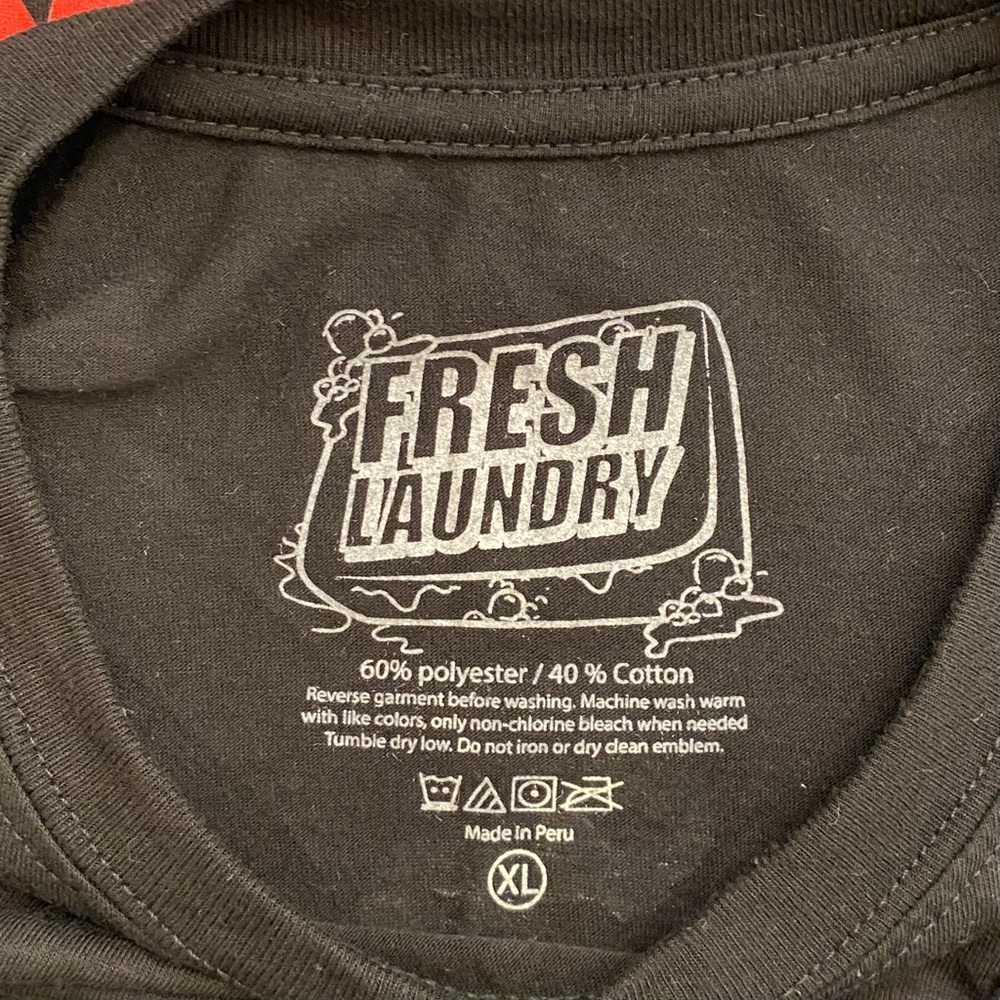 Fresh Laundry Savage Fear Nothing Long Sleeve Black Tee Shirt Leopard Graphic XL - Picture 3 of 4